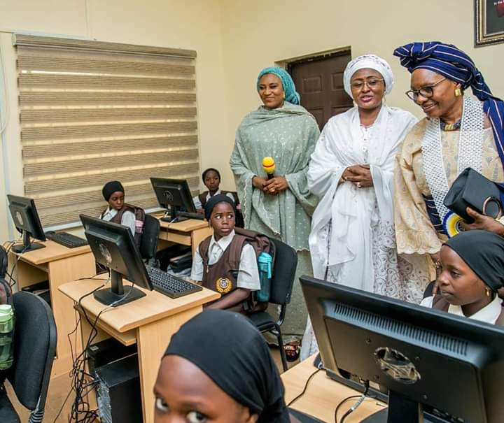 mohammedswot1's tweet photo. M.O.I.S. Maiduguri, was formally commissioned yesterday 8 December, 2018 by @aishambuhari . The Orphanage School was build by Mrs. Nana Shettima @kujarima for Orphans in @BornoGovt and to encourage girl child education. @AIT_Online  @channelstv @tvcnewsng @NTANewsNow https://t.co/yas78YZUNV