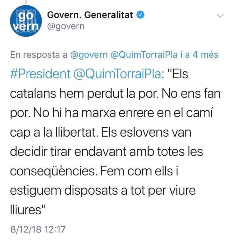 AdaColau's tweet photo. Aquestes declaracions són una greu irresponsabilitat. Com alcaldessa de Barcelona demano al President @QuimTorraiPla i al seu Govern q rectifiquin immediatament. La cohesió social de Catalunya ha d’estar per sobre d’ocurrències i cortines de fum per tapar els problemes del govern https://t.co/t6SkVFzE3M