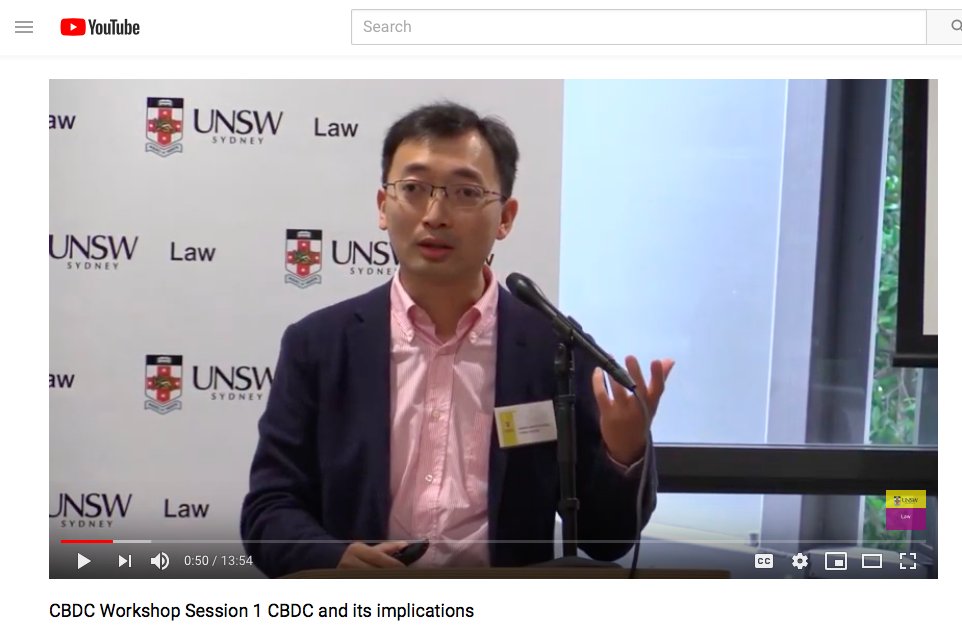 HengWANG_law's tweet photo. #ChineseCBDC 5 @CIBELUNSW Workshop Central Bank Digital Currency #CBDC My talk: What is CBDC? How is CBDC different w/ paper currency? How #CBDC affect trade/investment/finance if used int'l? Is CBDC sustainable? China's approach?Competition? 13-min Video https://t.co/Uq1unTTzFZ https://t.co/XMj9F5QnRo