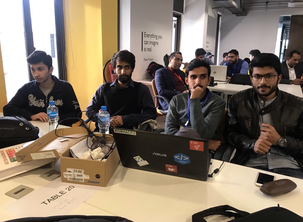 jazzpk's tweet photo. The pitching session has begun at Jazz SDG Hackathon. There’s alot of excitement in the room as the teams anxiously wait to present their innovative civic ideas to the panel of judges. 
#Jazzxlr8 #DigitalPakistan #ISBHacks #CodeForPakistan https://t.co/TQ7Ak0CLIf