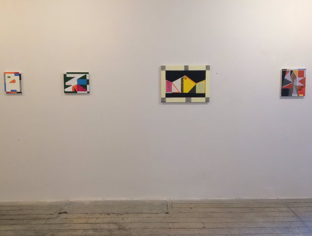 Shape Recognition: #danroach, @telgreene , #davidwebb @EagleGalleryUK until 25 January 2019 . In collaboration with @dalla_Rosa #davidwebbpaintings #abstractpainting #londonexhibition #farringdon #art #kunst