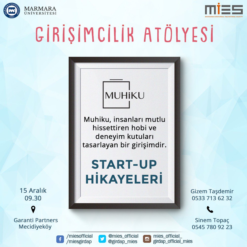 Muhiku.com kurucuları Hamit Gürakar ve Ahmet Üreme “Sıfırdan Bire” panelinde bizlerle!