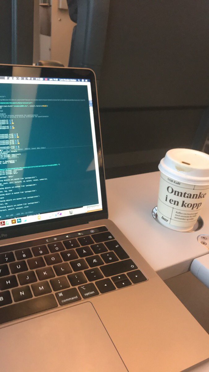 #ScholarSunday at Nordlandsbanen (Northern Norway train ride). My SEM is better than my coffee though! #innovationResearch <a href="/DigInnHHN/">DigInn - Digital Innovasjon og Grønn Bærekraft</a>