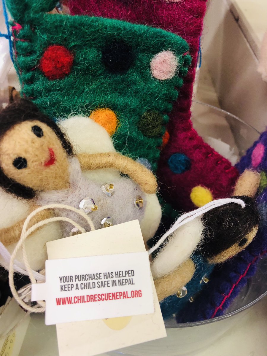 Purchase one of our lovely Christmas tree decorations <a href="/barnumspenarth/">Barnums</a> and help keep a child safe in Nepal! childrescuenepal.org #penarth #shoplocal