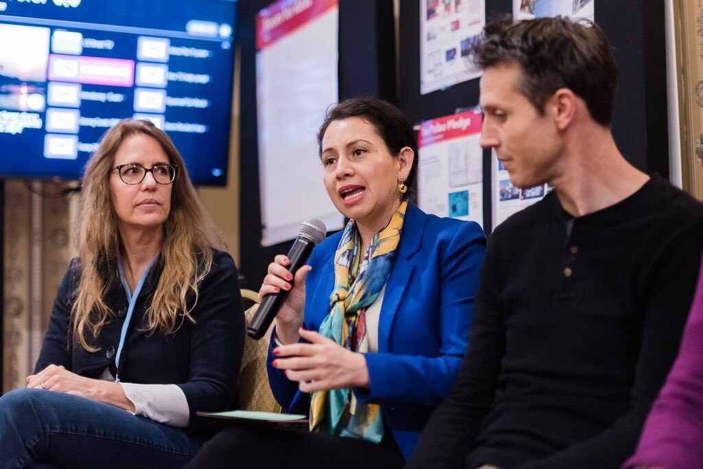 tweetingastrid's tweet photo. Again blessed with an amazing panel and such an engaging audience at #DCdays18 Thank you all so much! @adri_aval @AaronGrayBlock @China_4C @lauriegoering @scon2 @RCClimate @iied @die_gdi #klimalog https://t.co/GSvVr07X05