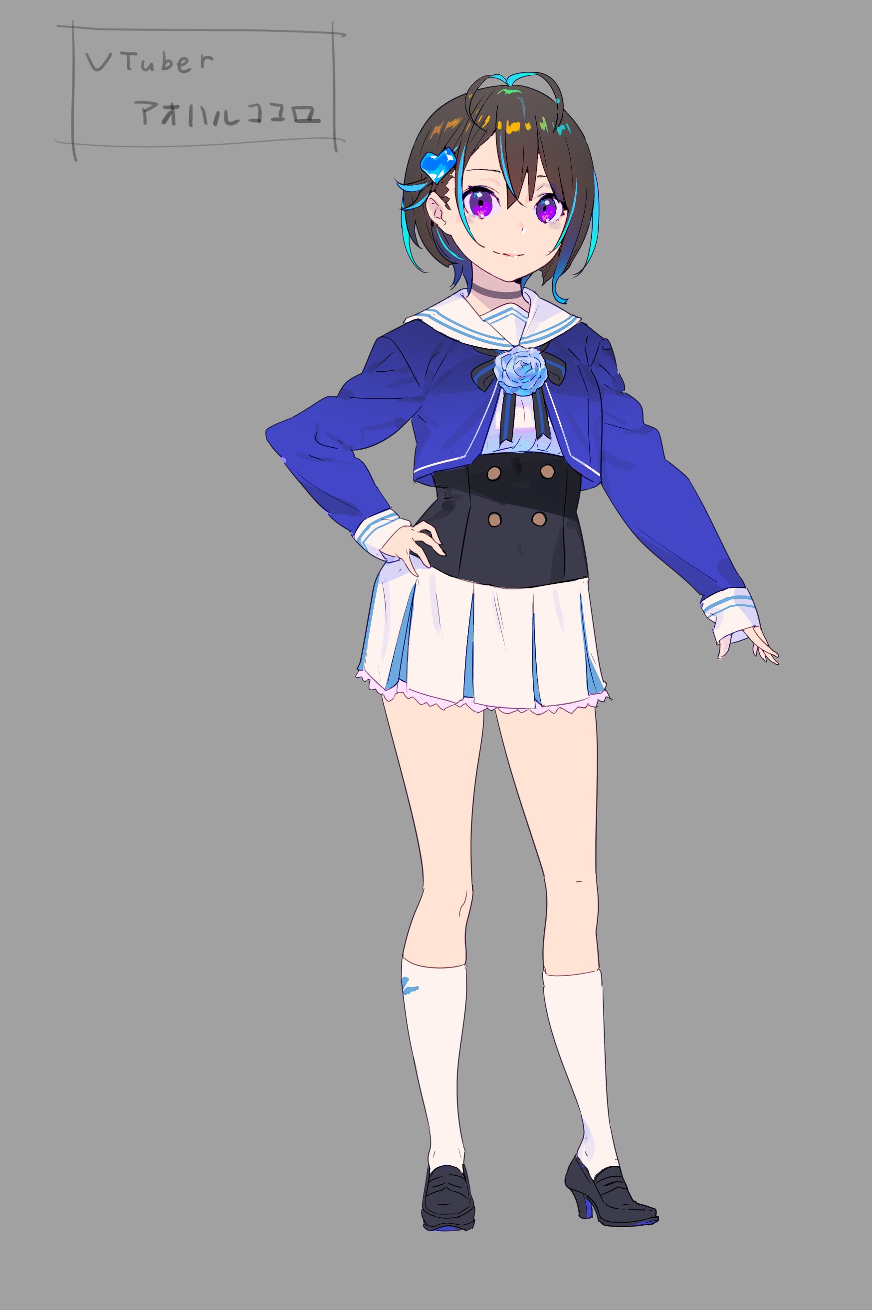 Kuro キャラデザイン落書き 高橋右手様のノベルの応援イラストです 作中に出てくるvtuberのキャラデザインになります クソザコシンデレラ ｖチューバーをプロデュースしてみた 作品詳細 Novel Days T Co rc2nmsud T Co