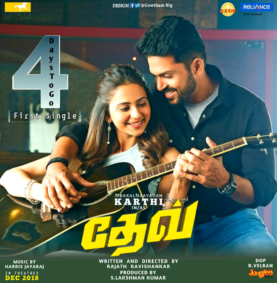 JEEVA_RJ1's tweet photo. 4 days to go #dev single track
Waiting for this movement
#DevSingleTrack 
@Jharrisjayaraj @Karthi_Offl @Rakulpreet @PrincePictures_ @RajathDir @lakku76 @VelrajR @AntonyLRuben 

#Harris music 😋😍😘 https://t.co/wjJlCICQpJ