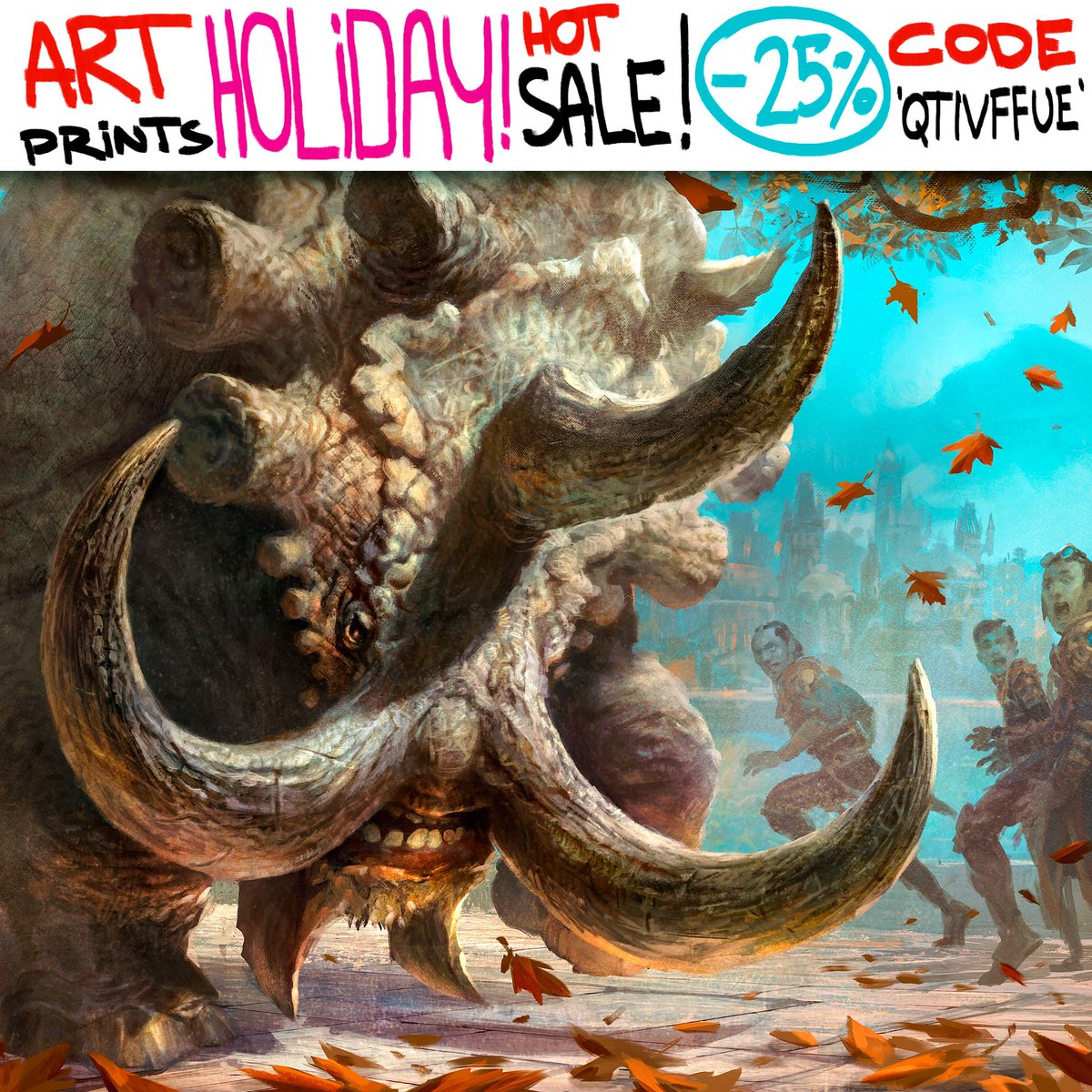 velinovart's tweet photo. Happy holidays Art Print -25% promotion for 7 days with cocde: QTIVFFUE 
Link: https://t.co/8J1fmv1w8x 
#inprint #happyholidays #Christmas #gift #present #artprint #instapresent #instagood #mtg #magicthegathering https://t.co/rAQHWid3DZ