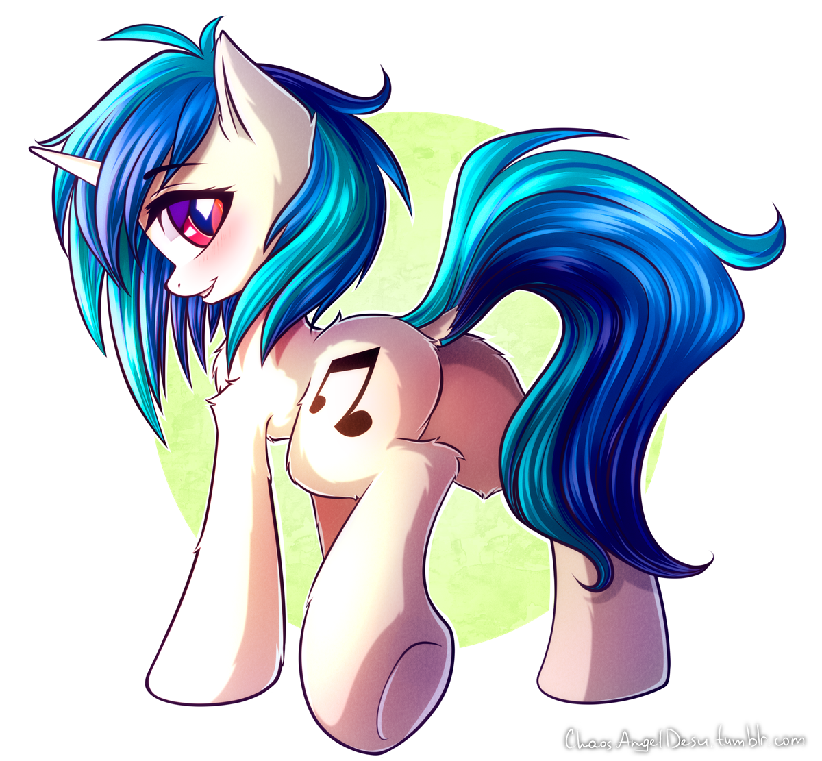 “#mlp #MLPFiM #pony #unicorn #vinylscratch #fanart #cute #art” .