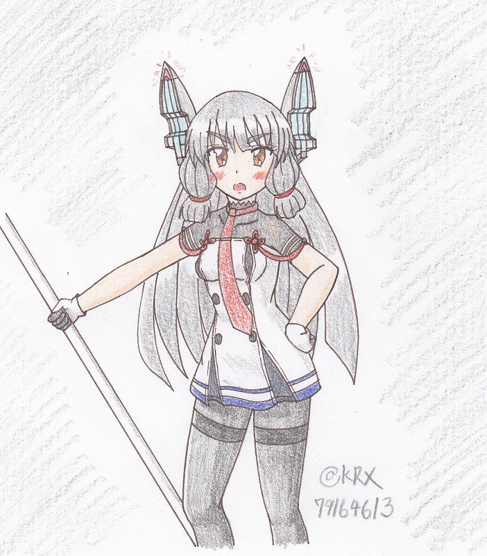 #艦これ版深夜の真剣お絵描き60分一本勝負
#艦これ版真剣お絵描き60分一本勝負_20181209
#叢雲
秘書艦様のお怒りだ 