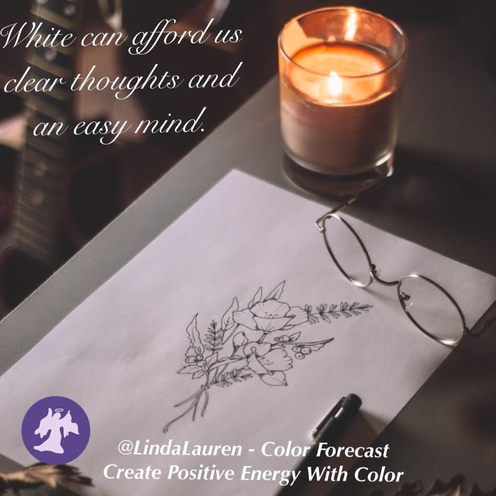 LindaLauren's tweet image. White for #clearthoughts. #colorforecast