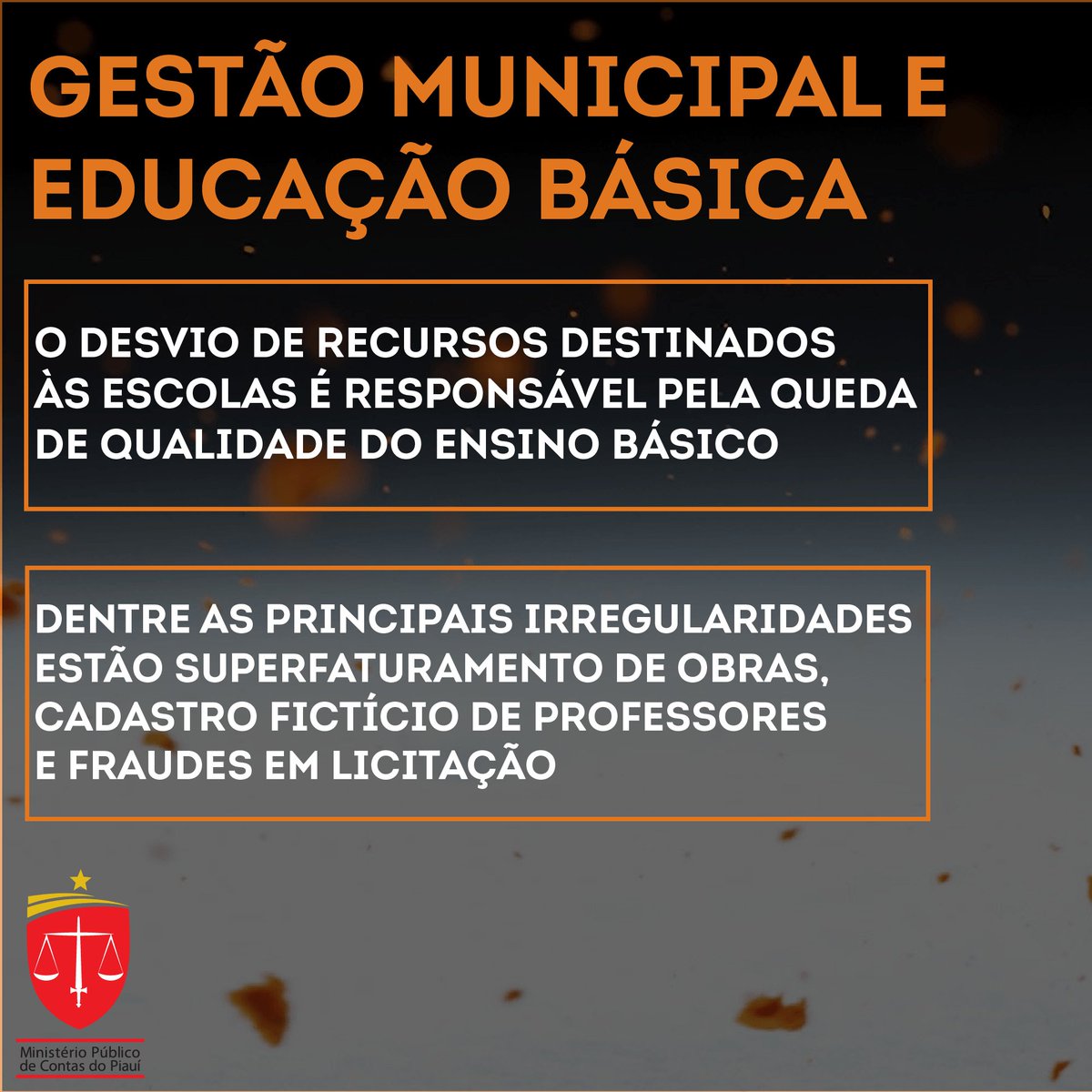 mpcpiaui's tweet photo. Estimativas da ONU apontam perdas de R$ 200 bilhões apenas no Brasil, em decorrência da corrupção. Participe da luta e defesa da lei junto ao MPC-PI! Diga não à corrupção. #mpcpi #mpcatuante #diganaoacorrupcao #dia #internacional #contra #corrupcao https://t.co/QdZqhr8tEL