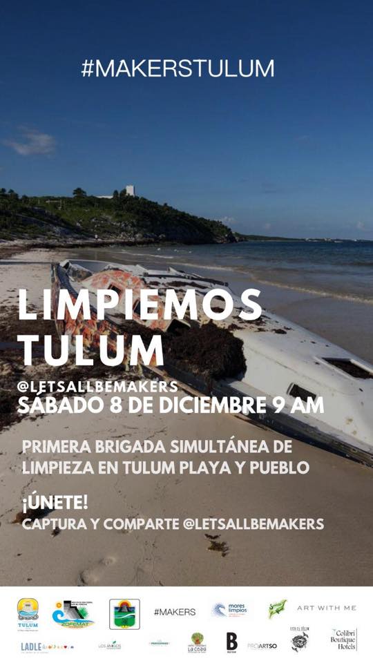 _holatulum's tweet photo. Únete a nuestras brigadas de limpieza simultáneas en #Tulum 
#playa y pueblo. 🌊 https://t.co/SF84H9Kczu