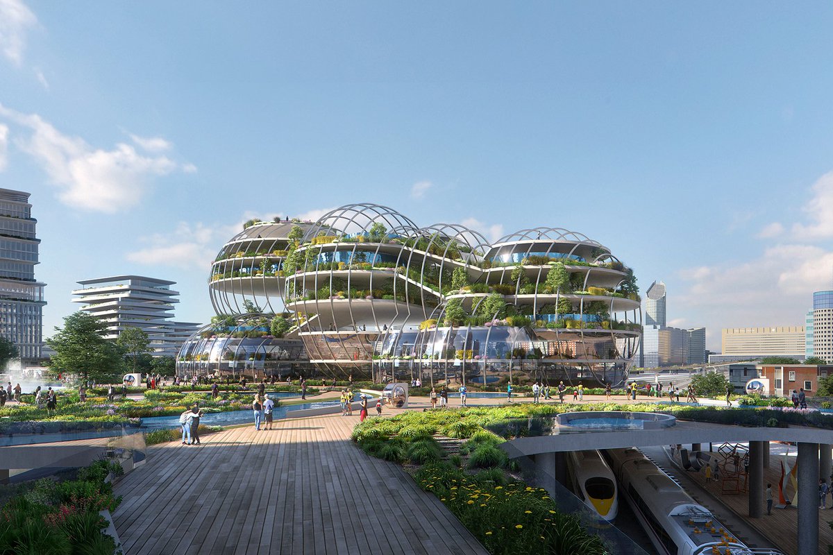 .@UNStudio_Arch releases design for the Hague’s Central Innovation District. bit.ly/2RxagiF https://t.co/3vHuuLSu9j