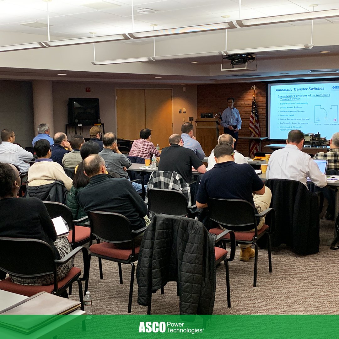 ascopower's tweet image. #HappeningNow: We’re hosting a day of learning about transfer switches! Here is Ron Schroeder, our Director of Technology and Industry Standards at ASCO Power Technologies, sharing to the members of IEEE the importance and functions of transfer switches. #EngineeredForReliability