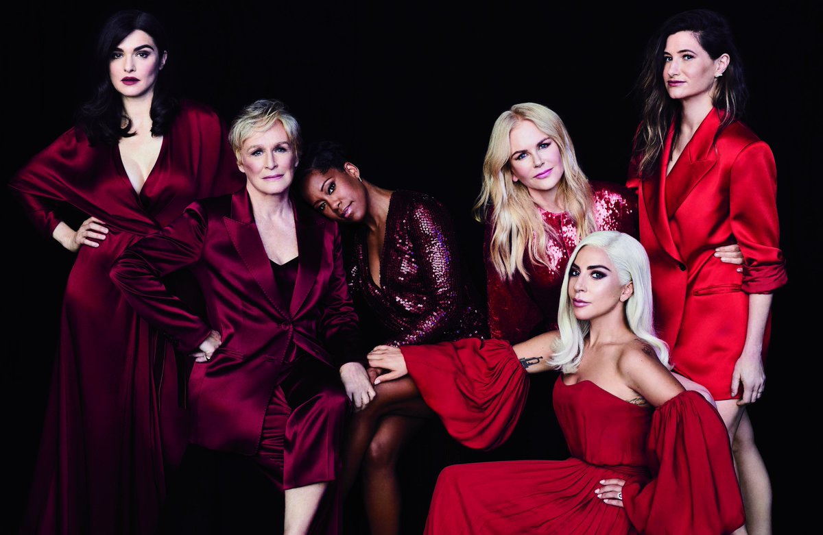 TheWallGroup's tweet photo. Six leading women for @TheHollywoodR's Actress Roundtable, open up about influences on their career, life choices and how Hollywood is different now amid the #MeToo and Time’s Up movements. Makeup by #KateLee for #RachelWeisz and #KateSynnott for #NicoleKidman. #TWGArtists https://t.co/x6ovuAeKy9