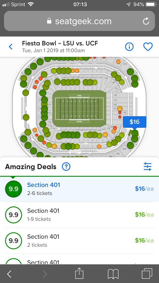 Fiesta Bowl 2019 Seating Chart