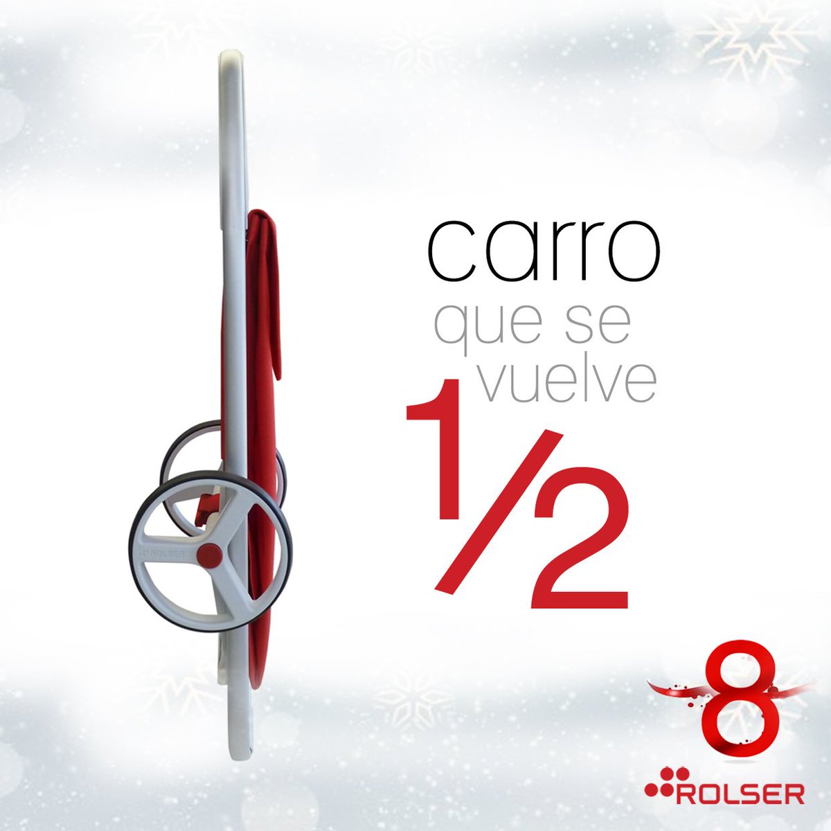 Tan fácil de llevar como de guardar. Plegado exclusivo para un cómodo y práctico almacenaje en tu hogar. rolsernewgeneration.com ¡Sorpréndele con un regalo que vale por 8! #rolser #8 #newgeneration #navidad #regalos #partofyou #melopido