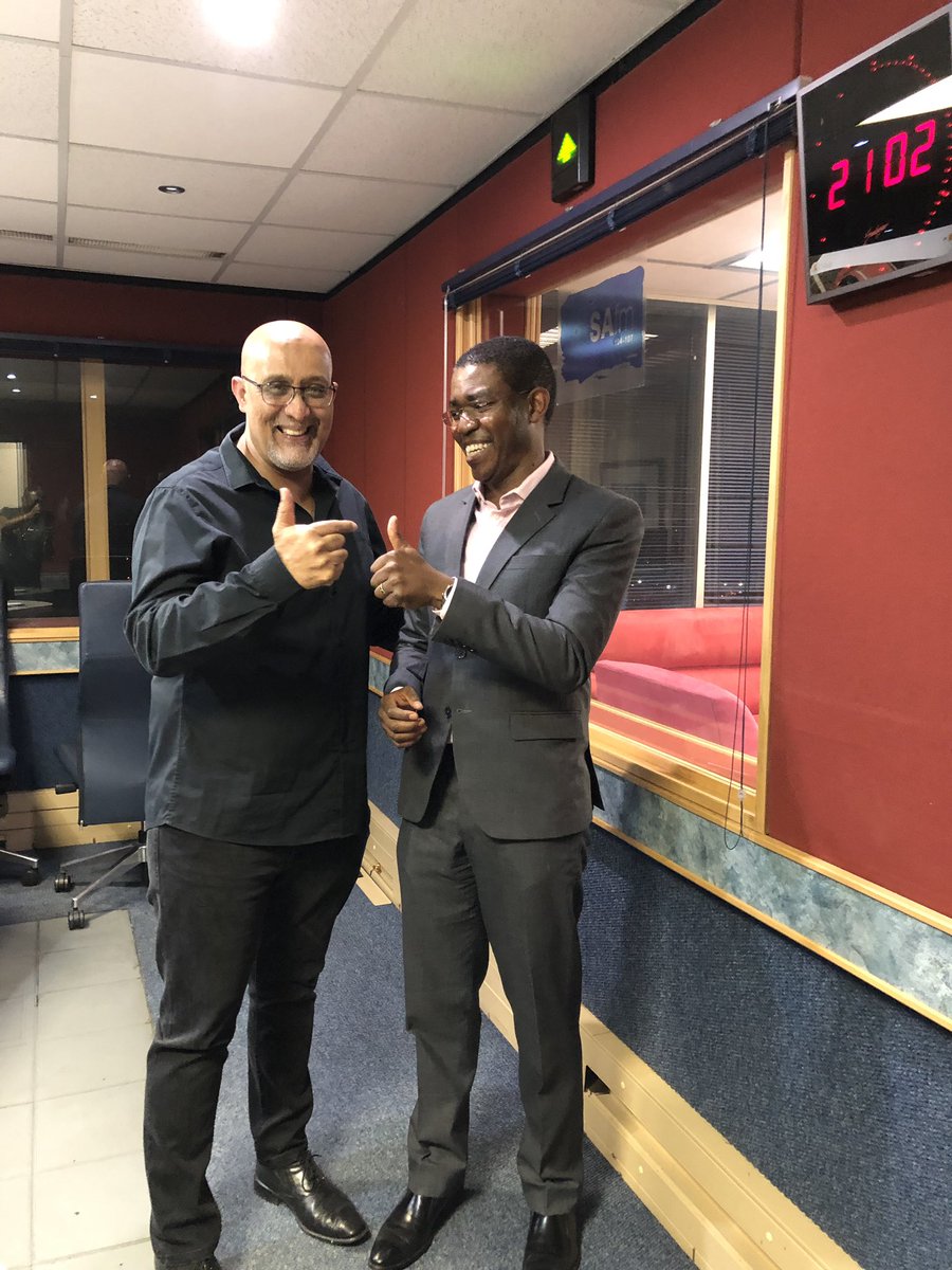 AshrafGarda's tweet photo. Thank you @thembalih @Discovery_SA for sharing your immense wisdom as my Big Hitter on #SAfmViewpoint  @SAfmRadio #SABCNews @ChampionSAfrica https://t.co/DBEIZuagHG