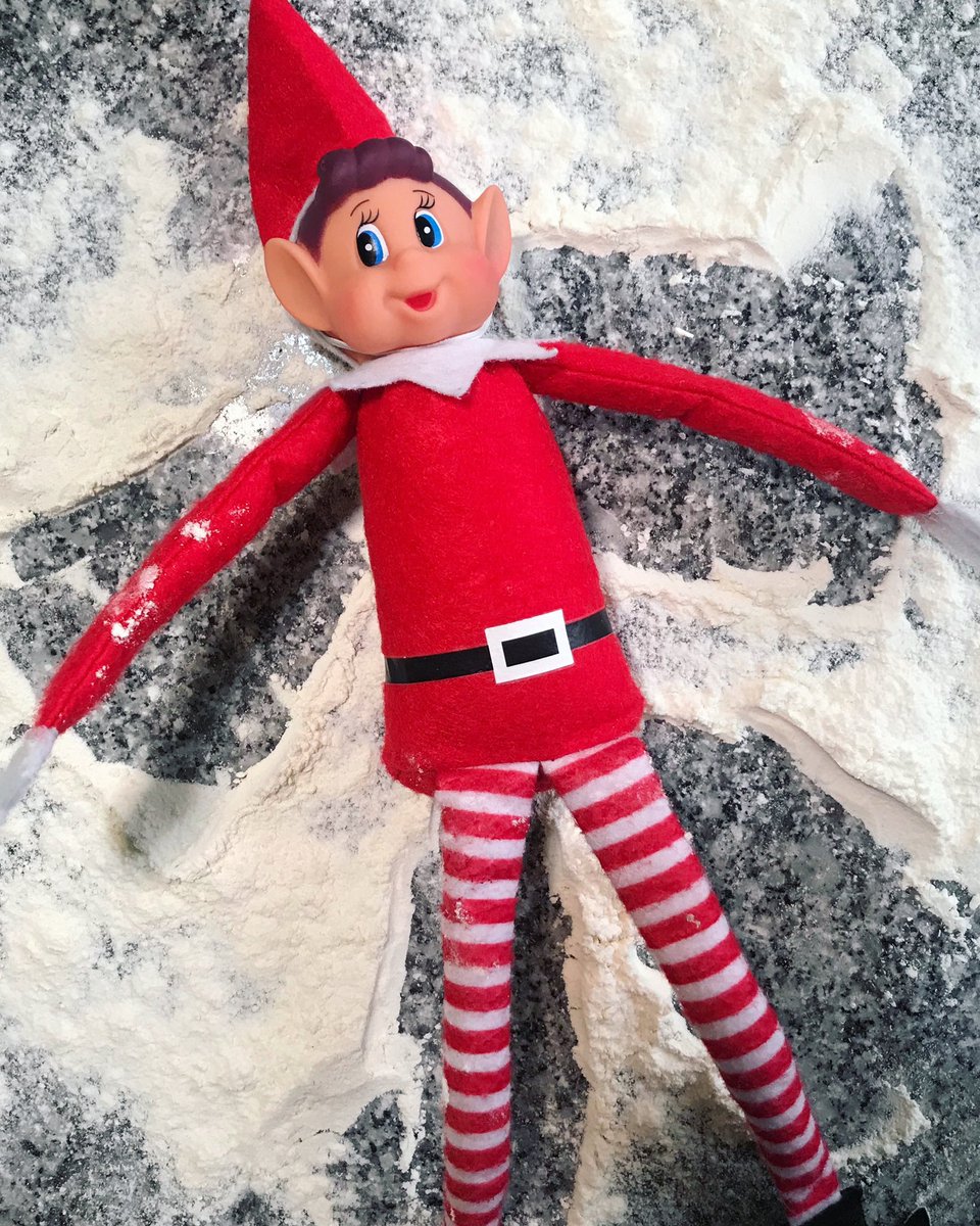 eatatHope's tweet photo. #GarytheElf might look innocent as he makes snow angels in the pizza flour ❄️ but don’t be fooled - he’s spending his time cooking up some real mischief for next week! 😈 https://t.co/91YkixtkXD