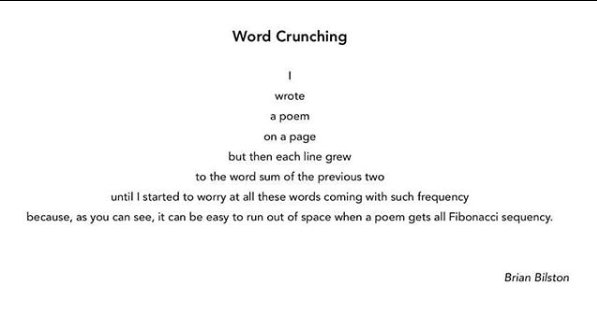 StimeyOn's tweet photo. #FibonacciSequence as a poem!
#STIMEY #STEM https://t.co/l96UbRIzRi