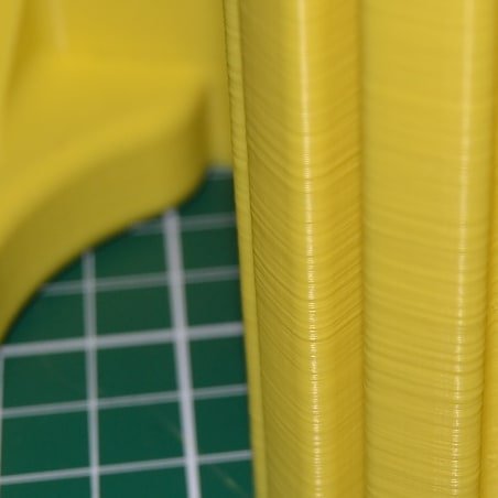 de3dprintman's tweet photo. This awesome spool holder that is going to hang under my workbench is printed in sulfur yellow #Procatec3d petg on the Original #Prusai3Mk3 by @Prusa3D. I used Slic3r PE to slice the model in 0,2mm layers and 20% cubic infill. The final result is great! #3Dprinting https://t.co/4u4PREIwAx