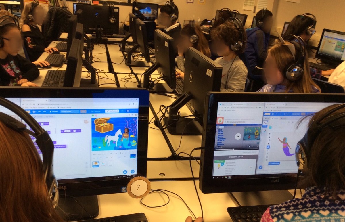 schusterbrarian's tweet photo. 5th Gr. Ss Coding from “Scratch”
#BVHourOfCode @scratch https://t.co/rXZuH80wzL