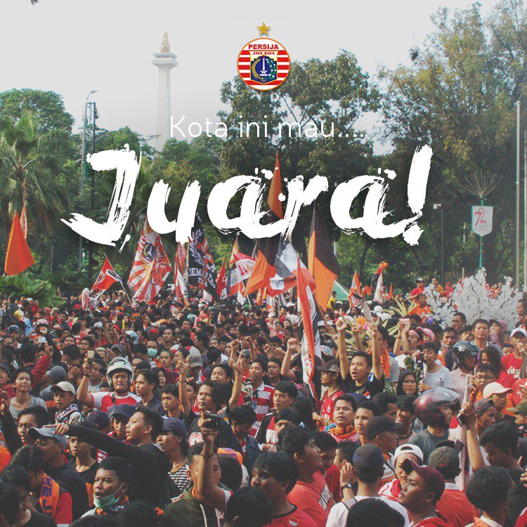 Sebarkan pesan ini ke seluruh penjuru Ibukota.. #KotaIniMauJuara 🏆
__
#90toGlory #PersijaJakarta #PersijaSelamanya