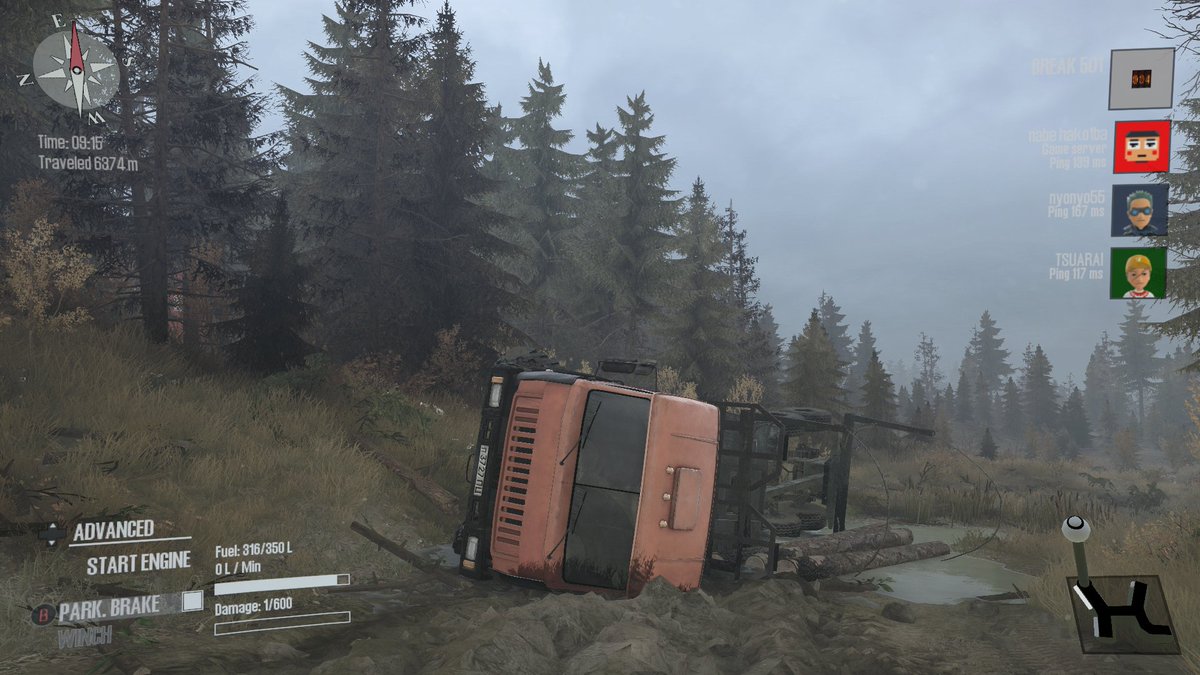 BREAK_501's tweet image. 派手にしでかした。。。 #SpintiresMudRunner #XboxShare