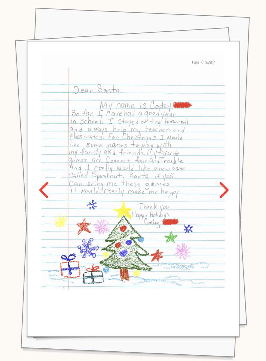 SarahSpain's tweet photo. βFirst and foremost I appreciate anything you want me to have.β
Getting misty reading these letters. Super easy to click & send a present to give these kids a great Christmas.
https://t.co/w7uNxnTqQG
#SantaForADay https://t.co/gPaOfRGvtv
