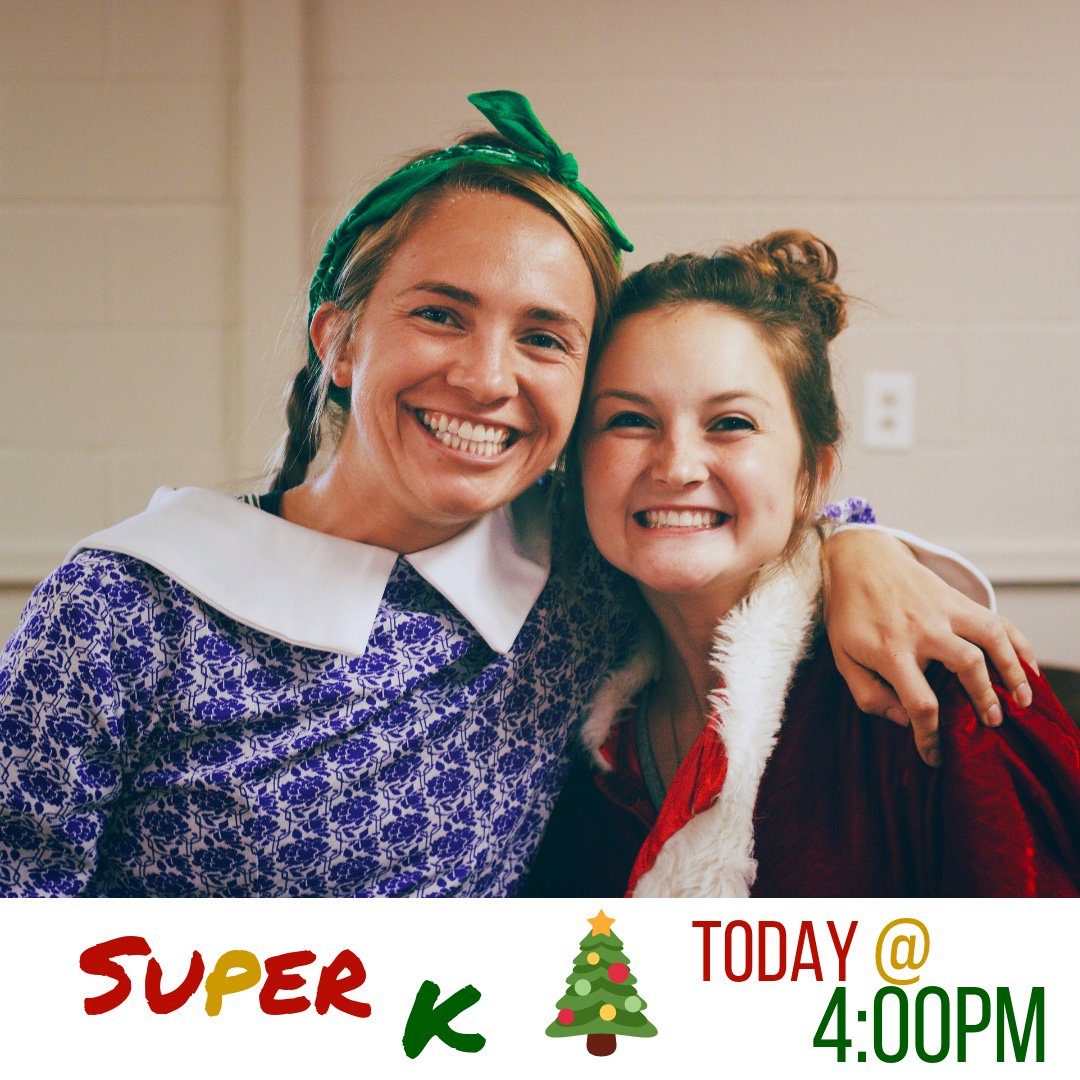 ColumbiaKLife's tweet photo. Last Super K of 2018 is TODAY!!! Come hang with us at the building from 4-5pm! We may or may not have a gingerbread house competition planned 🤔 https://t.co/lX0Fgv3MJV