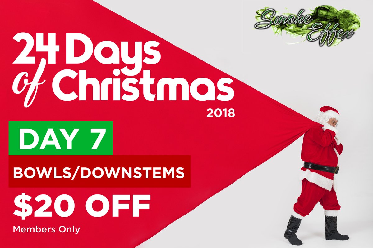 SmokeEffex's tweet photo. $20 OFF - TODAY ONLY ON BOWLS/DOWNSTEMS - Part of our 24 Days Of Christmas Deals
#Save #DealOfTheDay #OneStopSmokeShop #SmokeEffex #Ottawa #OttawaDeals https://t.co/OPlhatp73O
