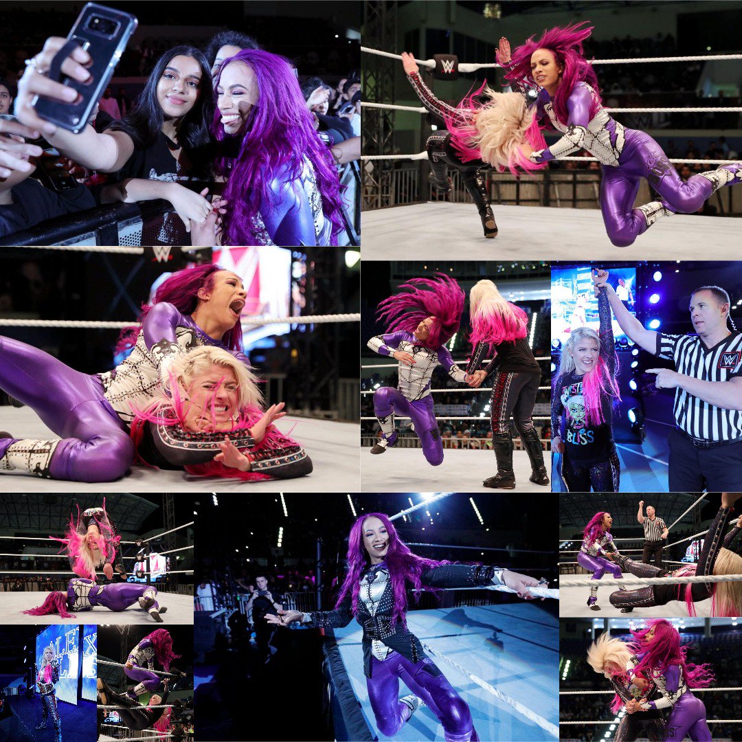 Jason_Gilliam05's tweet image. On this day 1 year ago @SashaBanksWWE faced @AlexaBliss_WWE for the raw women's championship in Abu Dhabi is the first time that women's match has ever been completed in Abu Dhabi #ThisIsHope