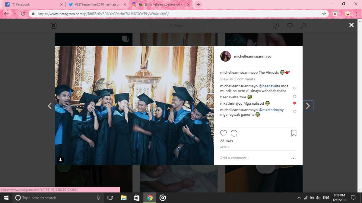 michelleannmayo's tweet photo. #LETSeptember2018 From graduates to LPTs. Congrats satin guyyyys ang Solid natin. ๐ฅฐ๐ https://t.co/JDXKS44Kpt