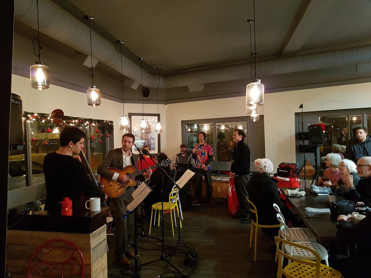 CBCSaskatoon's tweet photo. Saskatoon Morning is live from @YXEcitizencafe! Our annual #comfortandjoy food bank drive is here. Join us for crafts, coffee &amp; Crestwood! ♥️ https://t.co/W0rM5ix2Td