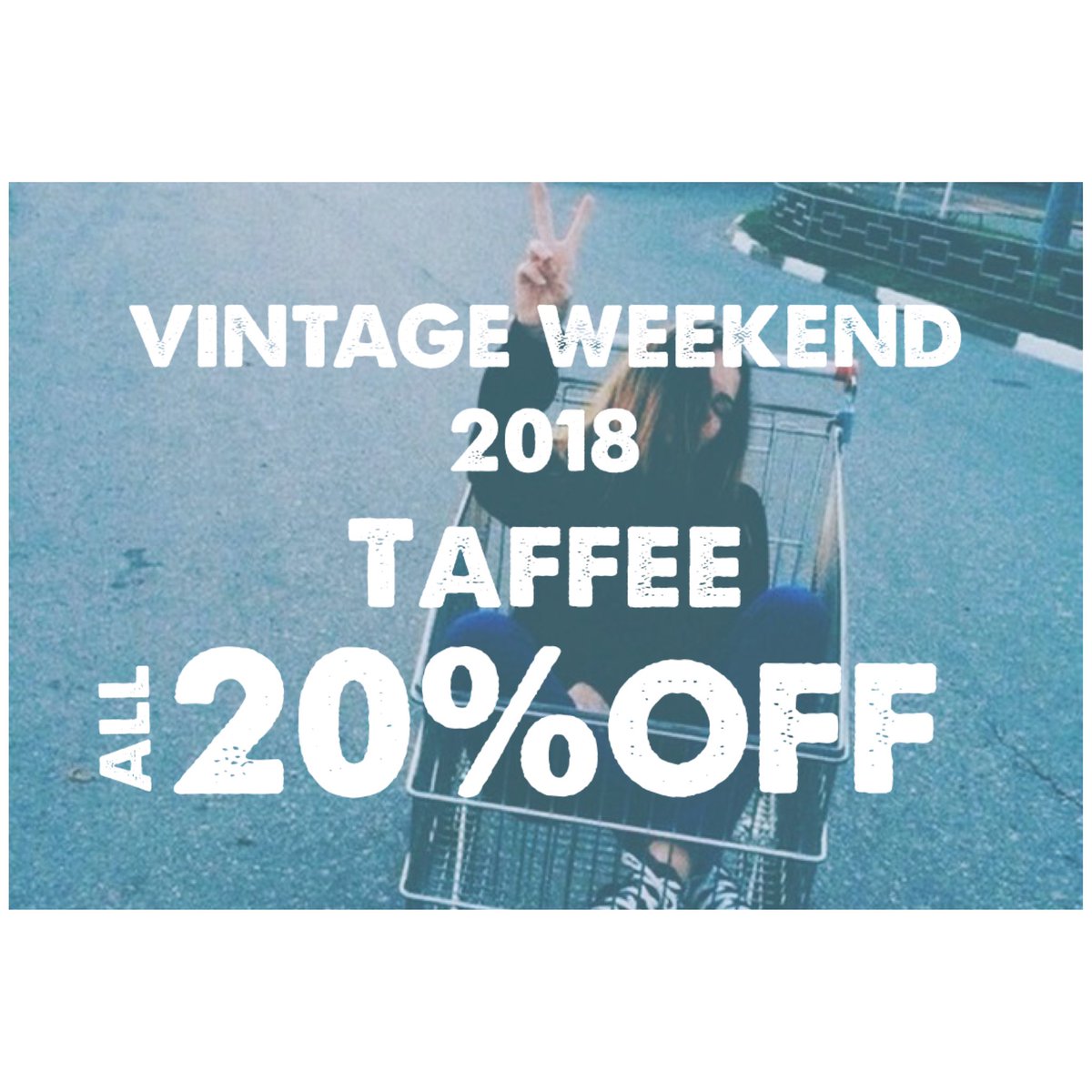 【VINTAGE WEEKEND 2018】
12/8(土)〜9(日)の2日間
Taffee店内では
アクセサリー以外のアイテム
全て20%OFFとさせて
いただきます☺︎

Taffee久しぶりのセールですよ♫
外ではマルシェ！中ではセール！
楽しみ楽しみ♫
店内&会場で皆さまのご来店
お待ちしております！！
#Taffee #vintageweekend