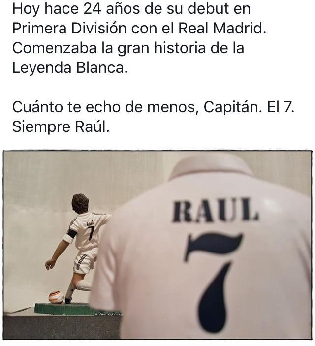 #RAUL #RealMadridMelilla #Ávila #leyendablanca #capitan #el7 #roberponce