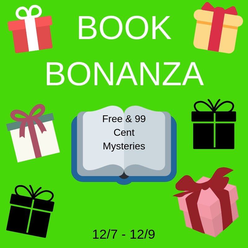 Wow!
Fill your Kindle stocking with this #BookBonanza of cozy mysteries.
Free & #99c 
writeravamallory.wixsite.com/avamallory/mys…
#cozymystery