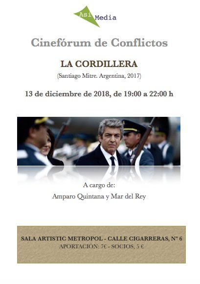 El próximo cineforum de <a href="/AsimediaMedia/">Asimedia Mediación</a> será el jueves 13, a partir de las 19:00 h. Dirigido por nuestras compañeras Amparo Quintana y Mar del Rey. Os esperamos #mediación #culturadepaz #cineforum
