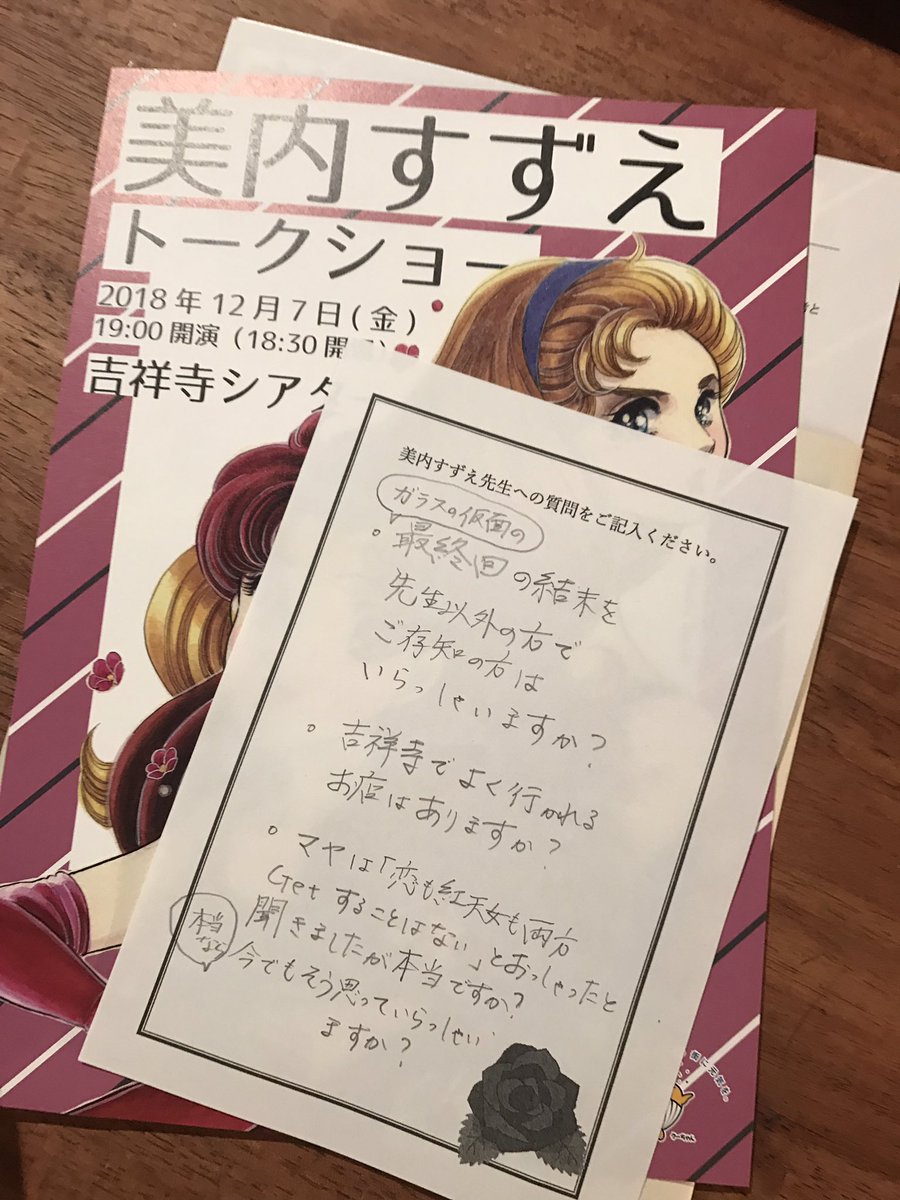 なぜ ガラスの仮面 は終わらないのか 12 7 美内すずえトークショー 吉祥寺シアター 2ページ目 Togetter なぜ ガラスの仮面 は終わらないのか 12 7 美内すずえトークショー 吉祥寺シアター 2ページ目 Togetter