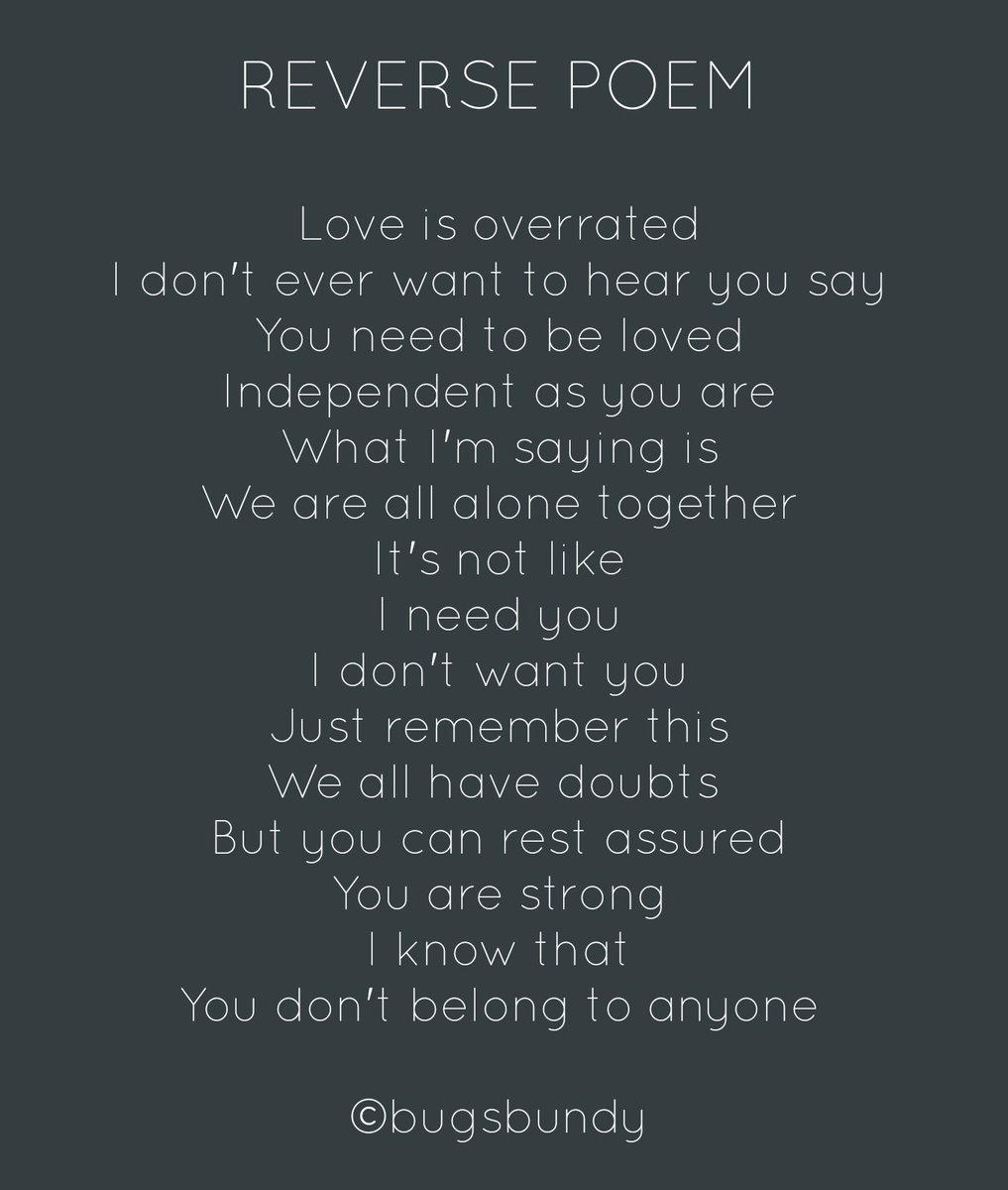 Happycandy213's tweet photo. #poetry #reversepoem https://t.co/86TGpGO4ad