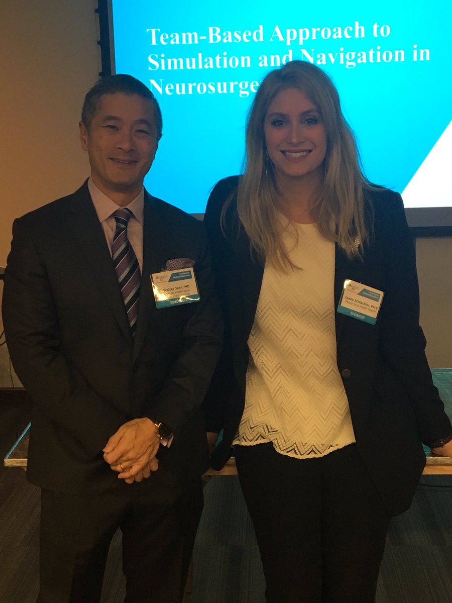 MountSinaiNeuro's tweet photo. Neurosurgeon @DrWalterJean from George Washington University Hospital and #PA @BrainyLeslie from @MountSinaiNYC at the @MountSinaiNeuro #DigitalNeuro Symposium! #neurosim #navigation #simulation #patientcare @neurosurgery https://t.co/MIM4OI1FKC
