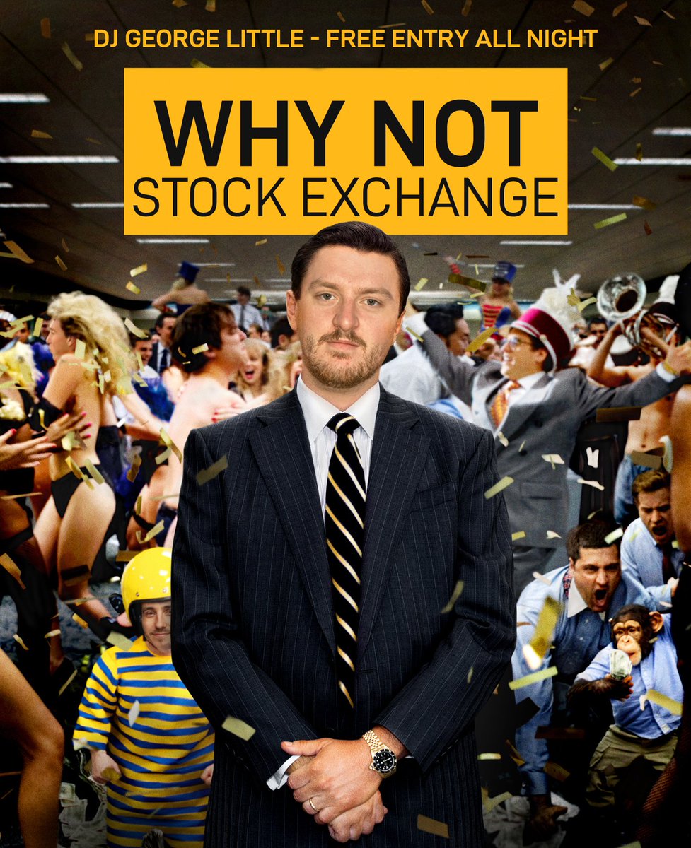 TONIGHT! It's STOCK EXCHANGE! Come join us to see the prices of your favourite drinks drop through the floor! Free Entry All night and DJ George Little throwing out the club bangers, it's not one to miss!