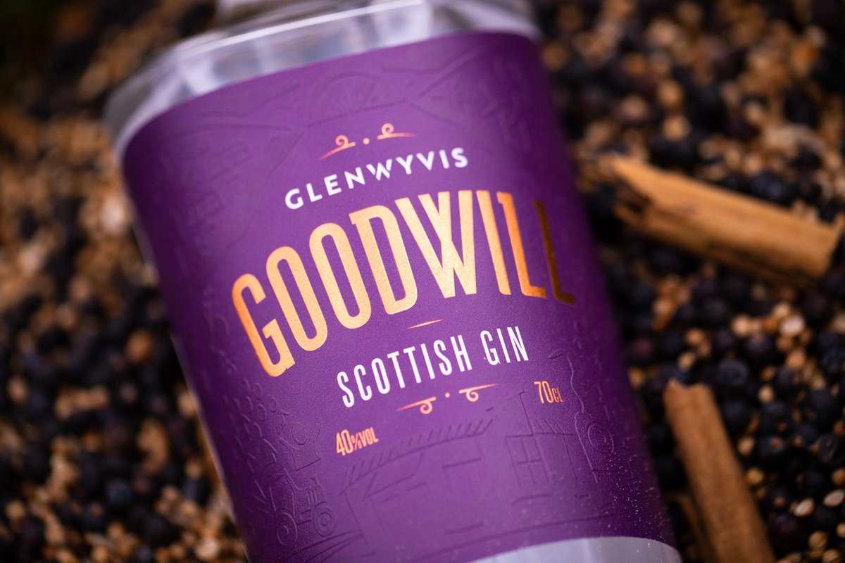We now stock the @glenwyvis Goodwill Scottish #Gin. It's the world's first 100% community-owned #distillery and is powered by #RenewableEnergy. Crisp, full bodied, hints of citrus and traces of spice. #lovegin. Tel: 0345 450 8888 for more info and to order.