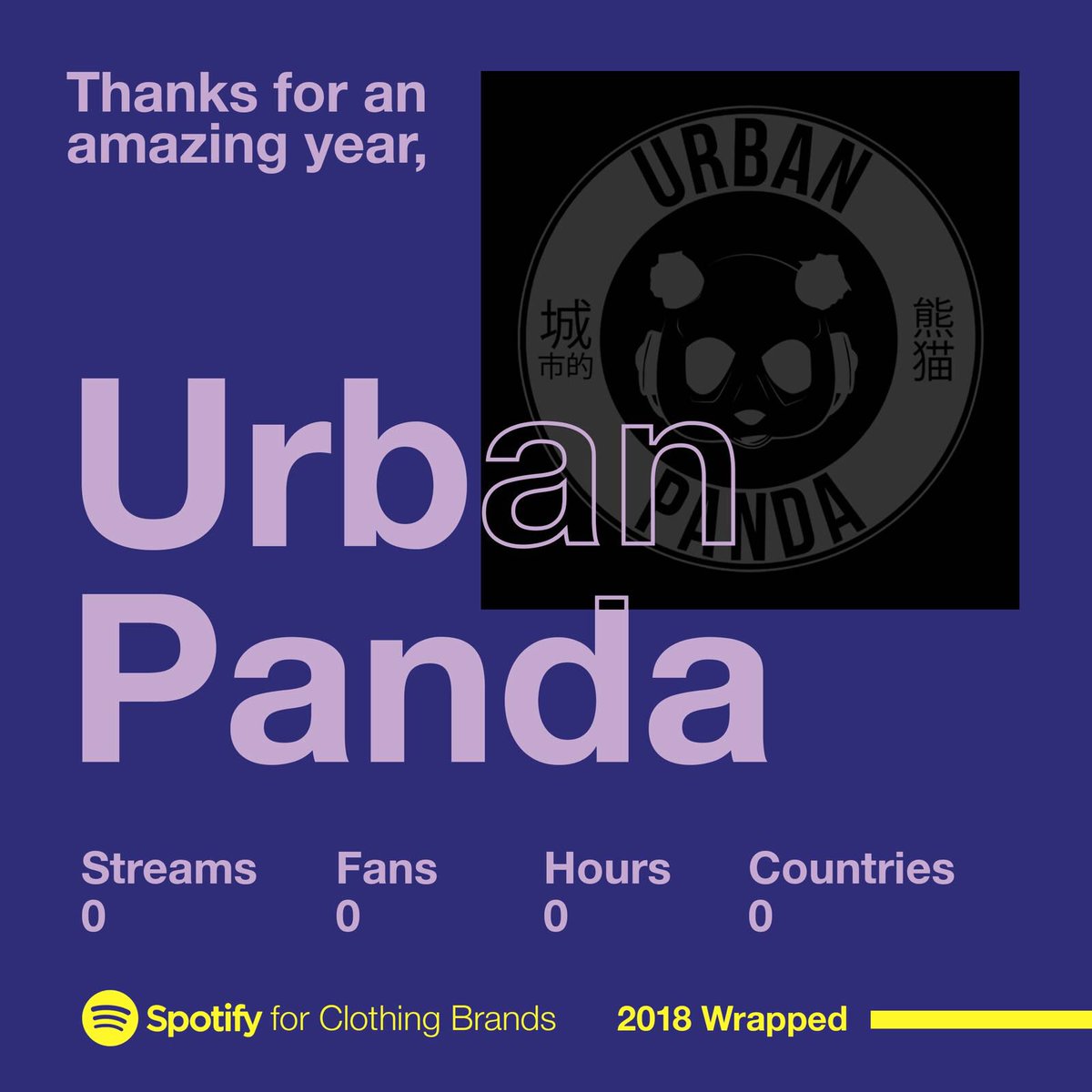 UrbanPanda__'s tweet photo. THANK YOU @SpotifyUK and all our fans for your support. Here’s to 2019. https://t.co/LSZjTRGS5F