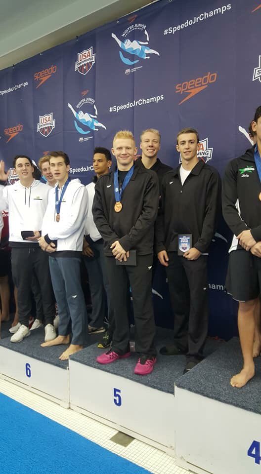 GSCHeadCoach's tweet photo. Shout out to our Gator boys relays! 800 free relay 5th (Werner, McGovern, Challis, Hill)! 400 Medley 13th and 200 Medley 16th (McGovern, Challis, Weber, Hill). @GSCHeadCoach @FloridaSwimLSC https://t.co/RYrJT0ZEPX