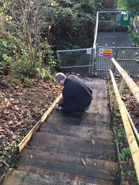 BarryKillnerEA's tweet photo. Andy and Paul taking #steps to improve the #access for our team members to #Astwood brook #weedscreen #Worcestershire #SafetyFirst https://t.co/QQBLrN7aAx