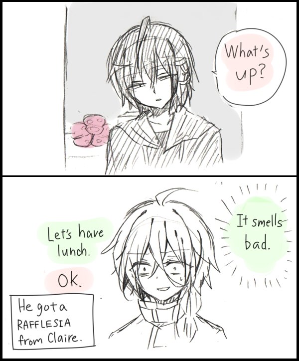 blueiziz's tweet image. お題箱より
【アーシェがウィラルドに迷惑している話】
（逆ならいくらでも思いつくけどあえてのそっちか……！と思ったお題です
　なかなか状況の想像がつかず難しかった……、でも楽しかったです）

１、２枚目　日本語版
３，４枚目　English ver
お題、ありがとうございました！

#WitchsHeart