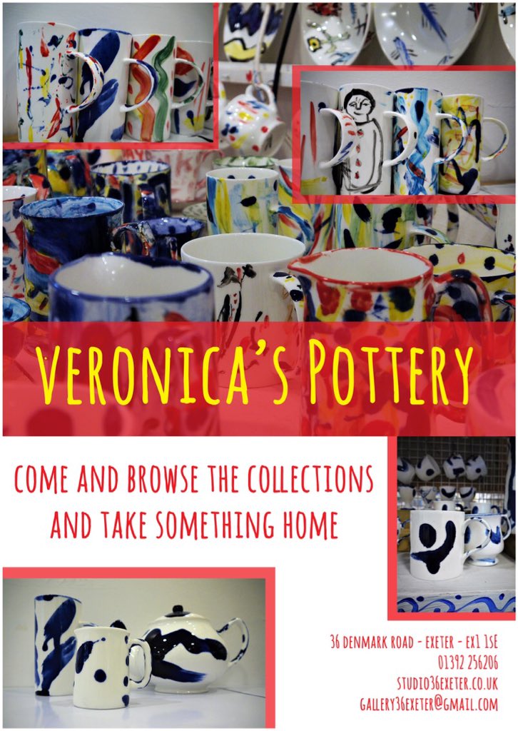 Come by to the gallery to pick up Veronica's mugs, plates and more for Christmas! Each one uniquely designed. Ring for an appointment 01392 256206
...
#christmaspresentideas 
#stockingfillers #abstractart #exeterart #independantbusiness