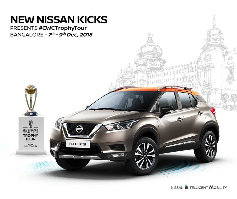 Counting down to the ICC Cricket World Cup Trophy Tour by @Nissan_India that’s making a stop at Bangalore! Come join me at Forum Mall, Koramangla tomorrow for a whole lot of fun! 🙋🏻‍♀️ 8th Dec #CWCTrophyTour driven by #NissanKicks
